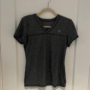 Women's Small Gray Head Athletic V-Neck Top